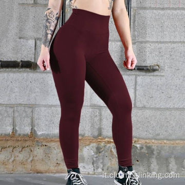 Pantaloni da yoga sexy da donna a vita alta
